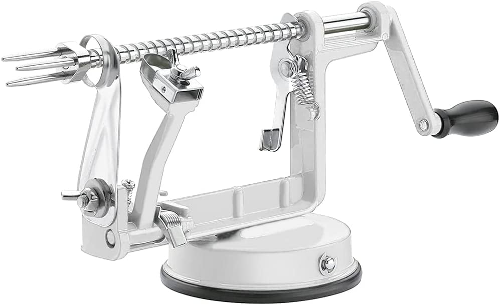 Apple Peeler Corer, Long lasting Chrome Cast Magnesium Alloy Apple Peeler  Slicer Corer with Stainless Steel Blades and Powerful Suction Base for  Apples and Potatoes(White) - Yahoo Shopping