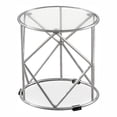 thumbnail image 3 of Furniture of America Nikova Glass Top 3-Piece Nesting Table Set in Silver, 3 of 8