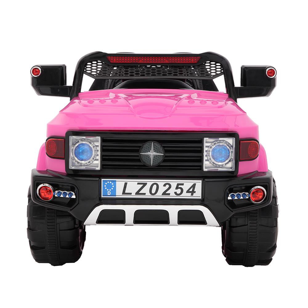 GoDecor 12V Battery Powered Kids Ride On Truck w/RC, LED Headlights, Music - Pink