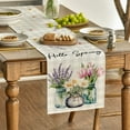thumbnail image 3 of Sm:)e Buffalo Plaid Lavender Vase Hello Spring Table Runner for Dining Table 13 x 60 Inch, 3 of 7