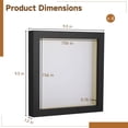thumbnail image 5 of 4 Pcs 9.3 x 9.3 in Black Wood Deep Shadow Box Frame 0.8 inch Depth, Includes Cardboard Backing, Hanging Hook & Seamless Nail for Displaying Photos, Dried Flowers & Handmade Crafts, 5 of 6