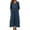 Blue, variant on YDDIAN Women's Summer 3/4 Sleeve Solid Maxi Dress Plus Size Dresses V Neck Fall Active Dressy Midi Dress with Pockets Dark Green XXL