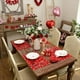 thumbnail image 3 of Manteles Individuales para el DíA de San ValentíN, Tapete de Mesa de Cocina Interior Rojo de Arpillera de Temporada de Granja con Forma de CorazóN para Fiestas en Hogar, 8 Piezas, 3 of 6
