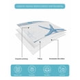 thumbnail image 4 of Full Size Quilt Bedding Set, Blue Coastal Starfish Reversible Summer Quilt 3 Pieces, Summer Conch Sea Fish Stripes Lightweight Bedspreads Coverlets with 2 Pillow Shams for All Seasons, 4 of 5