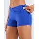 thumbnail image 5 of Shorts CRZ YOGA para mujer, tiro alto de 3 pulgadas, azul medio, 5 of 5