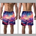 thumbnail image 3 of luoweisi Men's Beach Shorts Quick Dry Swim Trunks with Mesh Lining Galaxy 2XL, 3 of 5