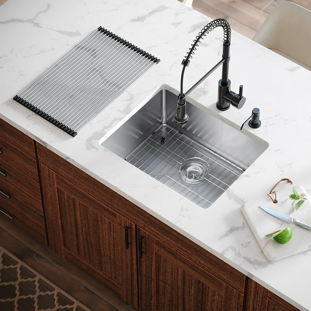 Mr Direct All In One Kitchen Sink 18 Inch Antique Bronze Com Kitchen Sink 18 Inch Antique Bronze, Bronze Farmhouse Sink