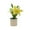 Yellow, variant on HmNPlay Artificial Lily Pink Flowers Small Fake Plants with Pot Realistic Faux Flowers for Desktop Bedroom Table Centerpiece Home Decor