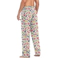 thumbnail image 6 of FREEAMG Colorful Hearts Pajama Pants for Men, Men's Separate Bottoms, Pure Cotton Comfortable Lounge Pants for Men（391）, 6 of 7
