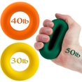 thumbnail image 1 of El mejor reforzador de agarre manual, un ejercicio de muñeca y dedo del antebrazo, conjunto de resistencia de 3 niveles, garantía de 2 años, entrenador perfecto 4 rehabilitación y atleta Feliz Sencillez, 1 of 5
