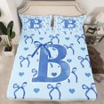 thumbnail image 2 of Castle Fairy Personalized Initial Letter B Boy Girl 4-Piece Full Size Sheets,Love Heart Print Bed Sheets,Cartoon Bowknot Lightweight Sheet Sets,Microfiber Bedroom Decor, 2 of 7