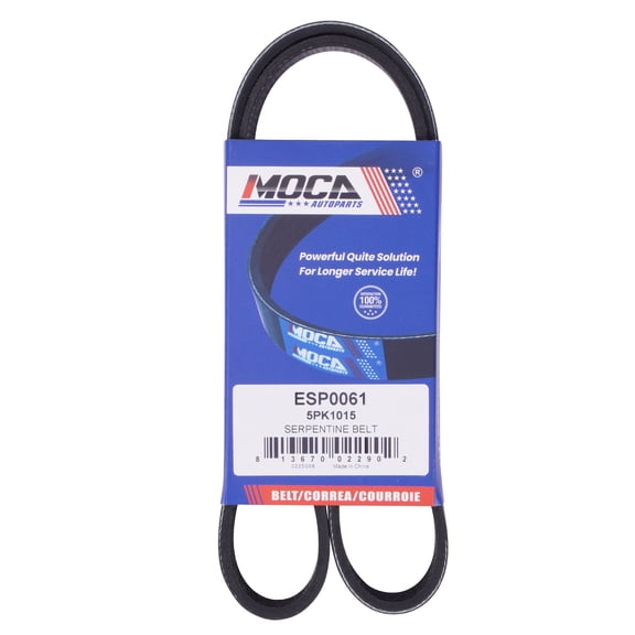 MOCA AUTOPARTS 5PK1015 Serpentine Belt Fit for 1990-1993 Toyota Celica 2.0L & 2002-2007 Saturn Vue 2.2L & 1995-1999 Chrysler Sebring 2.0L