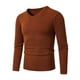 thumbnail image 4 of Blusas y camisas de manga larga con cuello en V para hombre, suéter informal de color liso con cuello en V, suéter grueso de manga larga, blusa acrílica para hombre, 4 of 9