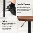 thumbnail image 6 of FIRAVOE Bar Stools with Back Set of 4, Adjustable Counter Height Bar Stools, Swivel Barstools Faux Leather Bar Chairs for Kitchen Island, Brown, 6 of 9