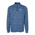 thumbnail image 2 of Men's Cutter & Buck Navy Tampa Bay Rays Big & Tall Traverse Camo Print Stretch Quarter-Zip Pullover Top, 2 of 3
