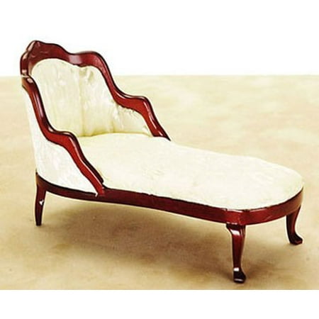 Dollhouse White & Mahogany Fainting Couch