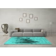 thumbnail image 3 of Ahgly Company Indoor Rectangle Oriental Turquoise Blue Industrial Area Rugs, 2' x 5', 3 of 4