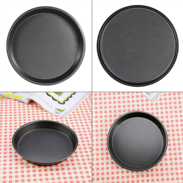 Bandeja para pizza antiadherente Jadeshay redonda de acero al carbono 9 pulgadas