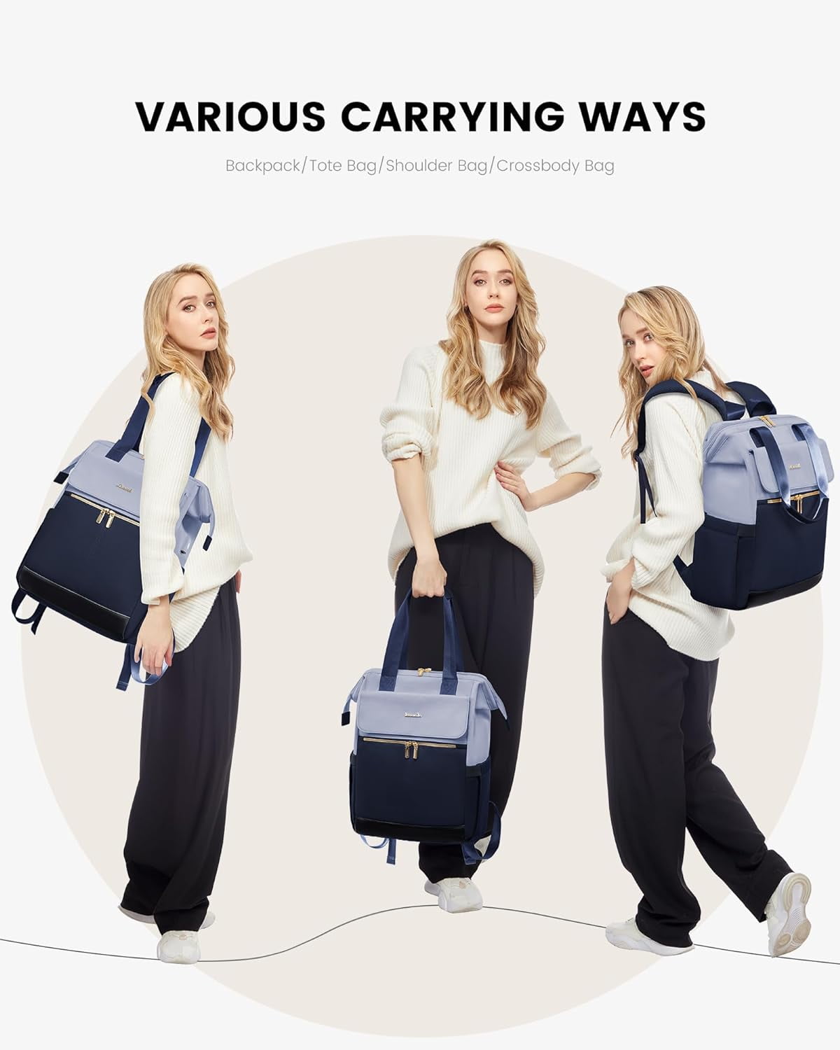 Lovevook Laptop Backpack for Women 15.6 inch, Fashion Women Laptop Work Bag, College Teacher Nurse Backpack Purse