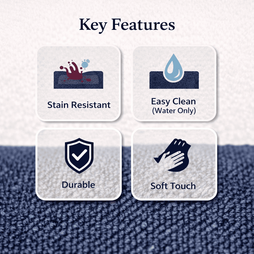 Liz Jordan-Hill Chenille Upholstery Fabric by the Yard, Navy Blue Spirit Nightfall, Polyester Blend with Aquaclean Technology, Furniture & Sewing, 3 Yards