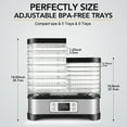 Qhomic Electric 400W 8 Trays Food Dehydrator Machine with Fruit Roll