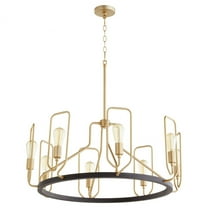 65-8-6980 Quorum Lighting Howe - 8 Light Chandelier In Transitional Style-15.5 Inches Tall and 32 Inches Wide     -Traditional Installation