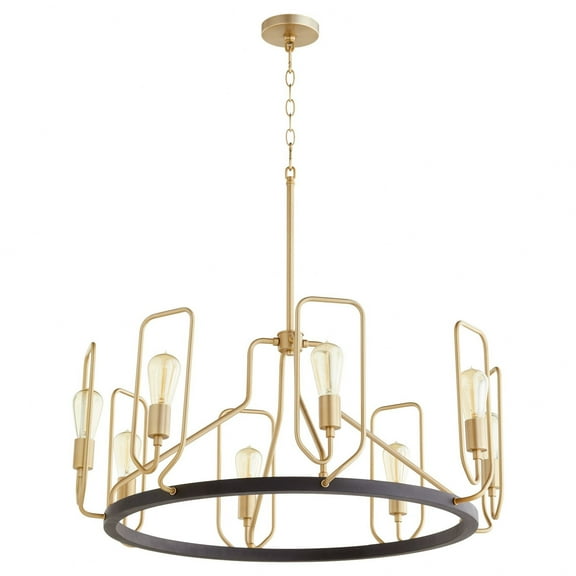 65-8-6980 Quorum Lighting Howe - 8 Light Chandelier In Transitional Style-15.5 Inches Tall and 32 Inches Wide     -Traditional Installation