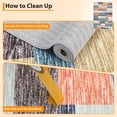 thumbnail image 4 of Modern Area Rug 4 x 6 Geometric Patchwork Throw Rug with Non-Slip Backing, Washable Low Pile Accent Carpet, Foldable Contemporary Floor Cover for Bedroom, Living Room, Blue Colorful, 4 of 8