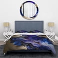 thumbnail image 3 of Designart "Marbled Geode Elegance" Abstract Marble Bedding Covert Set - Modern Purple Abstract Bed Set With 1 Sham, 3 of 6