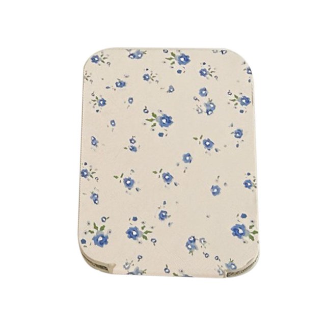 Wartleves Espejo pequeño plegable con diseño de flores Espejo pequeño plegable con diseño de flores estilo retro✨y