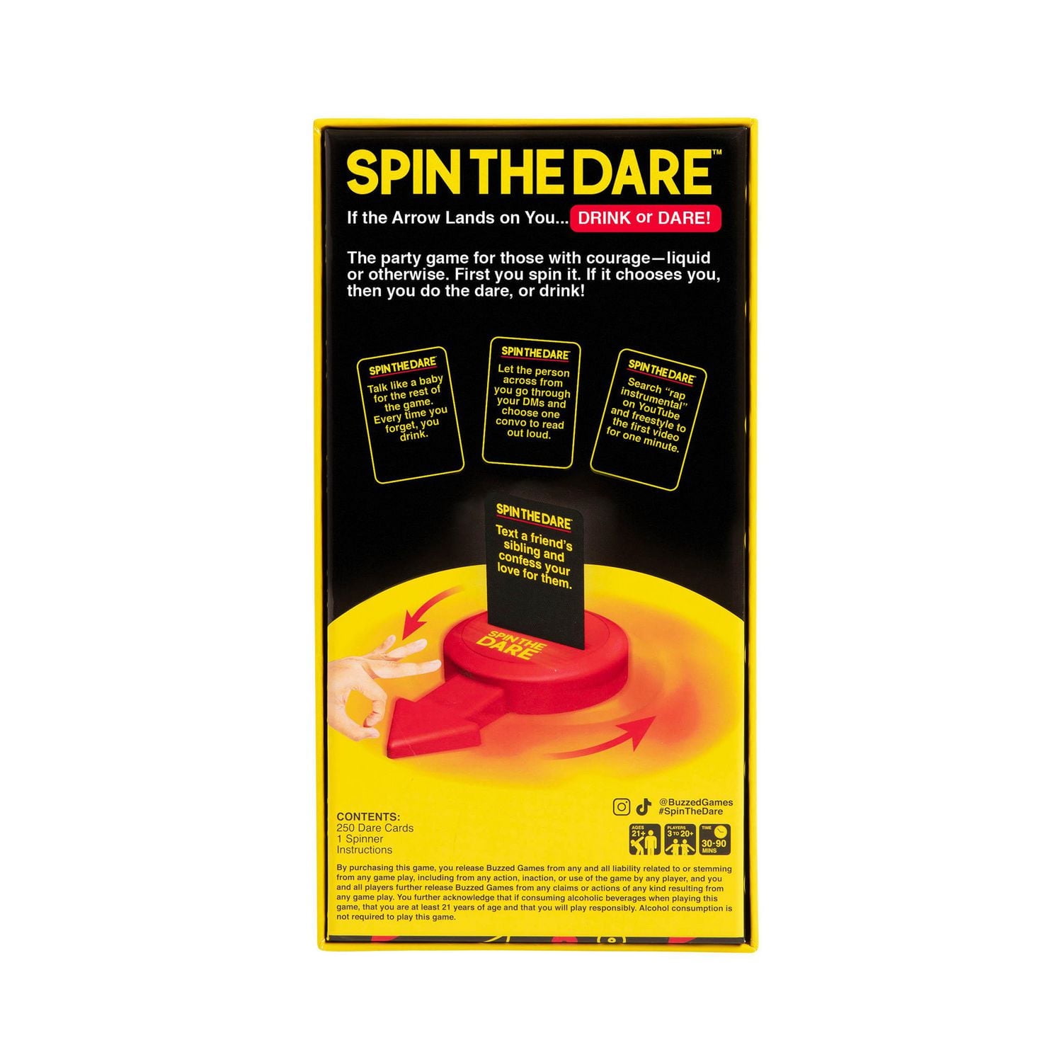 Spin The Dare : Le nouveau jeu Drink or Dare des créateurs du jeu de fête à boire pour adultes Buzzed