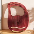thumbnail image 2 of Maoww Portable Lyre Harp 16 String Harp Small Harp Musical Instrument Stable Sound Harp Coffee, 2 of 6