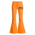 thumbnail image 4 of Landzoo Girls Flared Pants Bowknot Graphic Slim Fit High Waisted Fall Casual Kid Girls Trousers, 4 of 4