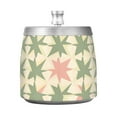 thumbnail image 7 of Yayeee Ashtray with Lid for Cigarette Smokeless Stainless Steel Home Ash Holder, Pink and Green Geometric, 7 of 7