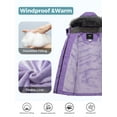 thumbnail image 6 of ZSHOW Girls' Warm Winter Coat Soft Fleece Lined Hooded Puffer Jacket Light Purple 18/20, 6 of 10