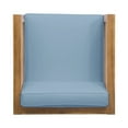 thumbnail image 6 of Noble House Oana Wood Outdoor Acacia Club Chair, Teak / Blue Set of 2, 6 of 7