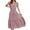 Pink Womens Summer Dress, variant on USSUMA Sundresses for Women Casual Summer Pleated Flowy Swing Maxi Long Beach Dress Floral Print Plus Sun Dresses Short Sleeve V Neck Dress Party Vacation