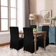 thumbnail image 2 of Granjero Gordo Funda para silla de restaurante, 2 piezas, borde de falda con banda elástica, funda protectora para asiento de silla de licra, rojo oscuro, 2 of 5