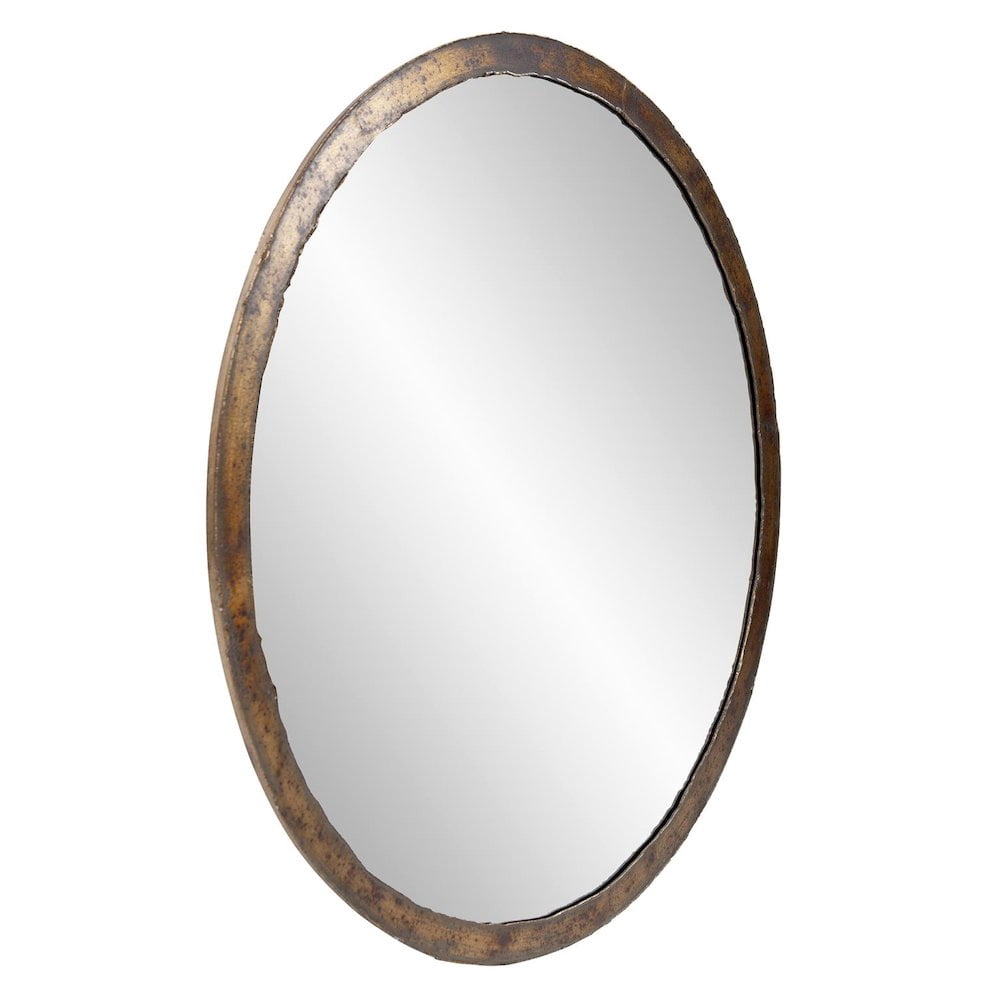 Tyler Dillon Stainless Streel Framed Decorative Round Wall and Accent Mirror 20"D