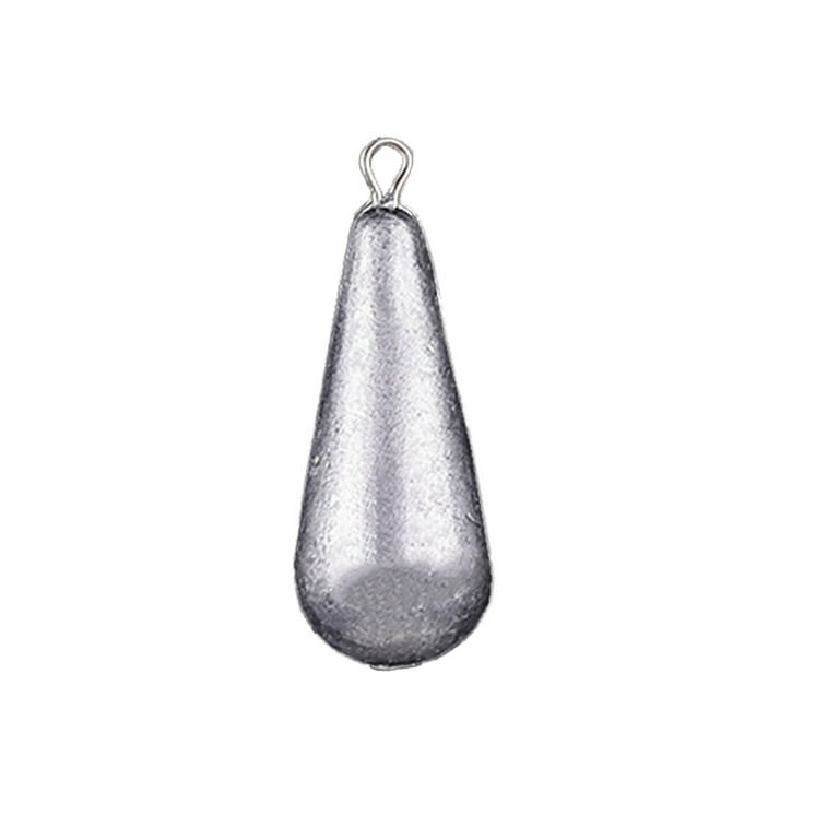 BE-TOOL 1PCS Fishing Weight Sinker Lead Weights Sinker Fishing Tackle for  Saltwater Freshwater Silver Raindrop Shape Streamlined 30g/0.06 lb