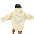 thumbnail image 1 of TINZ Sweat à Capuche Imprimé Lettre pour Femmes Manches Longues avec Poches Veste Décontractée, 1 of 6