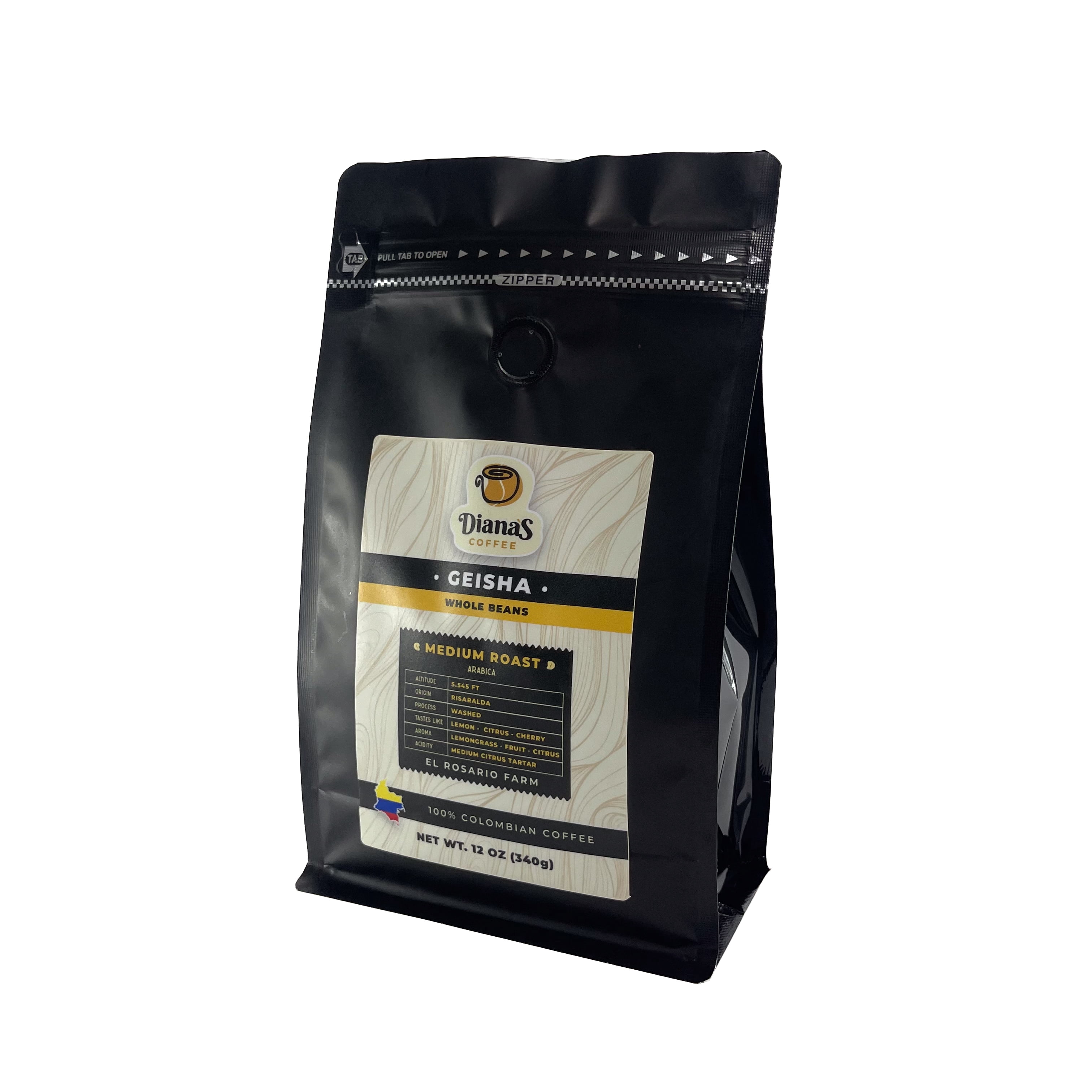 Diana's Coffee | Geisha | El Rosario farm | Whole Bean | 12 oz (340g)