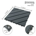 thumbnail image 4 of Aukfa 44 Pack Interlocking Deck Tiles, 12"X12" Waterproof Outdoor Flooring for Patio, Garden, Deck, Poolside, Backyard, Gray, 4 of 8