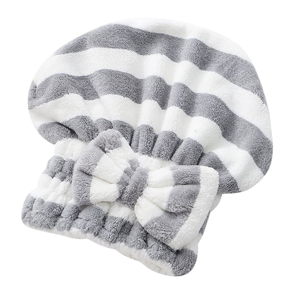 Microfiber Hair Towel Bandana With Bow Design Gentle Drying Shower Cap For Women Curly Wet Hair Care Wrap