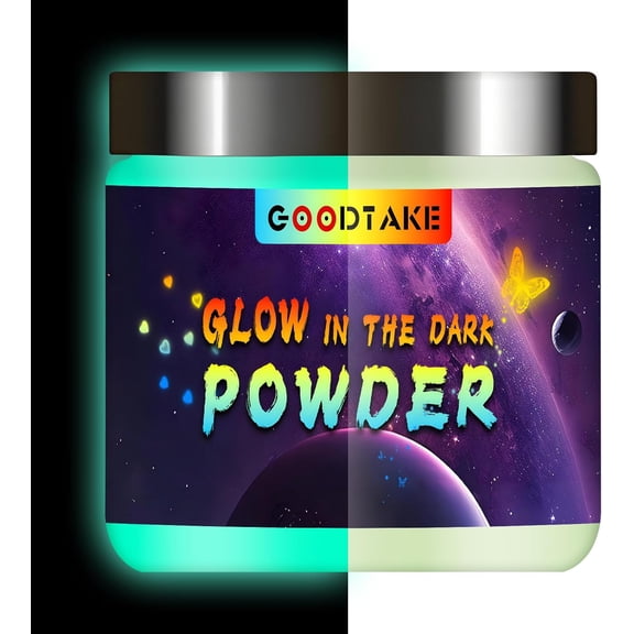 Glow in The Dark Powder, Neon Blue Glow Powder, Epoxy Resin Dye Luminous Pigment Powder for Fine Art, DIY Nail Art, Epoxy Resin Colorant, Paint, Cosmetics (Neon Blue, 2 Ounce)
