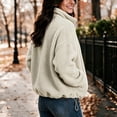 thumbnail image 5 of Enjoytime Fleece Jacket Women Lapel Long Sleeve Full Zip Up Short Coat Casual Warm Cozy Fall Winter Outwear with Pockets, 5 of 8