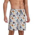 thumbnail image 2 of Cauagu Pirate skulls Print Pajama Bottoms for Men Sleep Pajama Shorts Elastic Waistband Sleep Pajama Short Men's PJ Shorts-3X-Large, 2 of 6