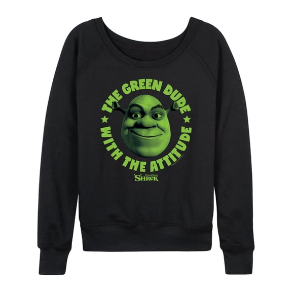 Shrek - Green Dude Attitude - Women's Lightweight French Terry Long Sleeve Shirt