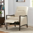 thumbnail image 3 of Upholstered Pushback Recliner Chair, Traditional Push Back Recliner Chair with , Recliner Chair with Lumbar Support , Mid Century Modern Armchair for Living Room,Beige, 3 of 7