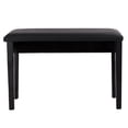thumbnail image 5 of YYAo Solid Wood PU Leather Padded Piano Bench Keyboard Seat-Black, 5 of 8